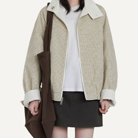 Campera Chaqueta Reversible Dos Colores Mujer Casual Urbano Abrigo Otoño Invierno