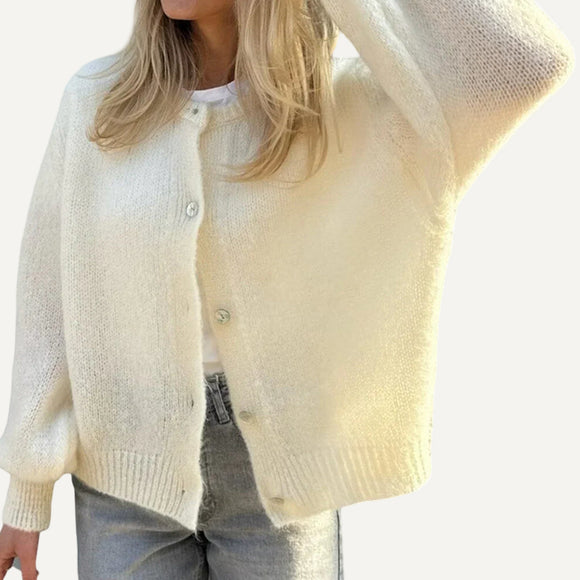 Cardigan Tejido Mujer Abrigo Ligero Primavera Otoño Varios Colores Casual Elegante Oficina