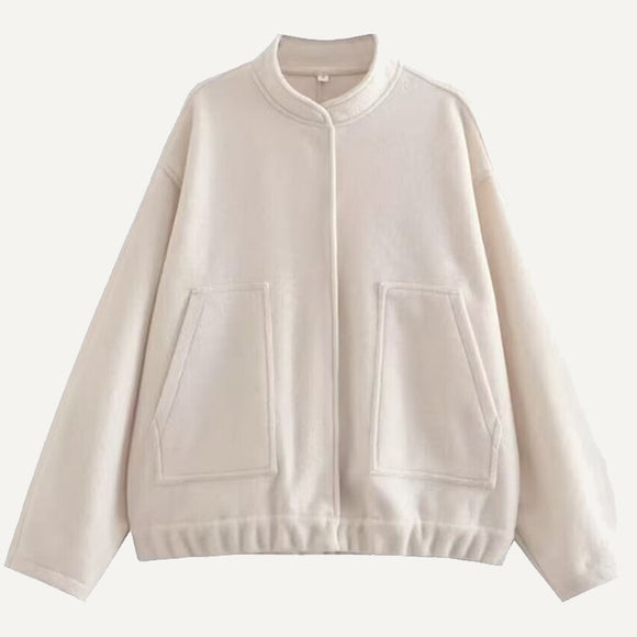 Chaquetas campera chamarra casaca de mujer con botones. Abrigo de manga larga con bolsillos