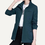 Chaqueta chamarra campera casaca de doble capa para mujer. Abrigo. de mujer con cuello levantado