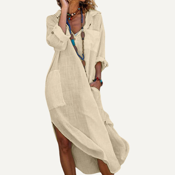 Vestido Camisola Verano Vintage Playa Algodon Mujer Casual