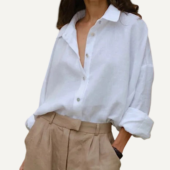 Camisa Blusa Larga Elegante Casual Mujer Dama Varios Colores