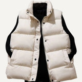 Chalecos Sin Mangas Algodón Acolchado Puffer Mujer
