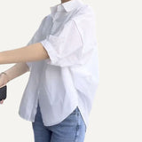Camisa Algodon Manga Corta Mujer Blusa 2024 Verano Liviana Fashion Casual Vacaciones
