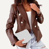 Chaqueta chamarra casaca de piel sintética. Campera elegante. Abrigos de piel sintética para mujer.