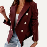 Chaqueta chamarra casaca de piel sintética. Campera elegante. Abrigos de piel sintética para mujer.