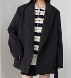 Chaqueta Blazer Mujer Casual Elegante Urbano Abrigo Tejido Otoño Invierno