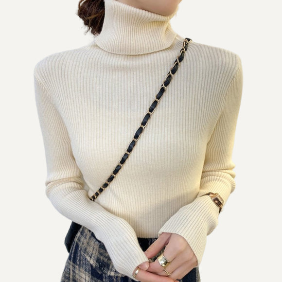 Suéter de cuello alto. Jersey para mujer