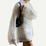 Sweater camiseta de manga larga. Tops sueter jerséis sueltos para mujer.
