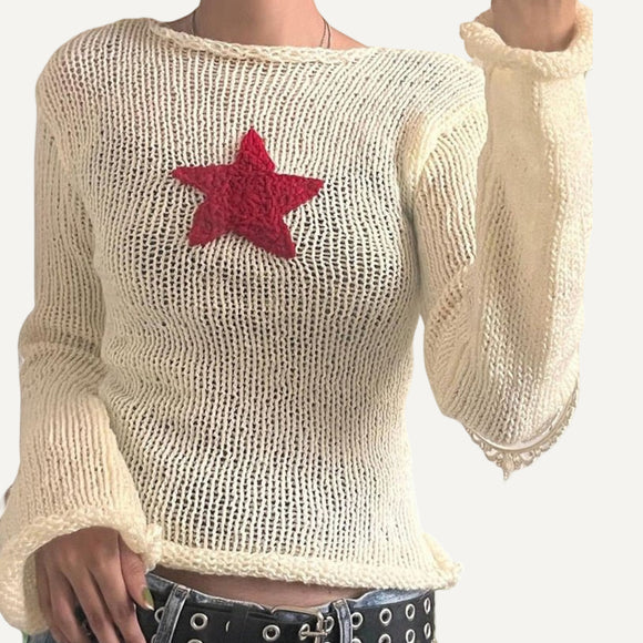 Suéteres de estrellas Pullovers Streetwear para Mujeres
