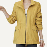 Chaqueta chamarra campera casaca de doble capa para mujer. Abrigo. de mujer con cuello levantado