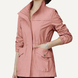 Chaqueta chamarra campera casaca de doble capa para mujer. Abrigo. de mujer con cuello levantado