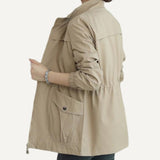 Chaqueta chamarra campera casaca de doble capa para mujer. Abrigo. de mujer con cuello levantado