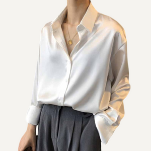 Camisa de seda. Blusa elegante para mujer. Camisas de manga.