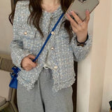 Chaqueta campera chamarra casaca de lana a cuadros abrigo mujer