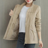 Chaqueta chamarra campera casaca de doble capa para mujer. Abrigo. de mujer con cuello levantado