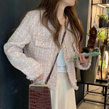 Chaqueta campera chamarra casaca de lana a cuadros abrigo mujer