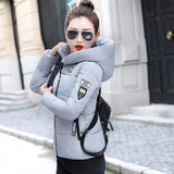 Chaqueta chamarra casaca con capucha acolchada de algodón para mujer. Campera Puffer