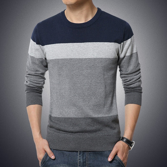 Suéter casual a rayas. Suéter para hombre.
