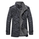 Chaqueta chamarra casaca de piel sintética para hombre. Abrigo grueso ajustado de manga larga. Campera con cuello levantado.