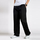 Pantalones joggins cargo recto. Pantalones sueltos de algodón.