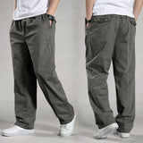 Pantalones joggins cargo recto. Pantalones sueltos de algodón.