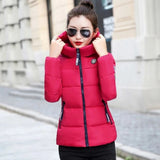 Chaqueta chamarra casaca con capucha acolchada de algodón para mujer. Campera Puffer
