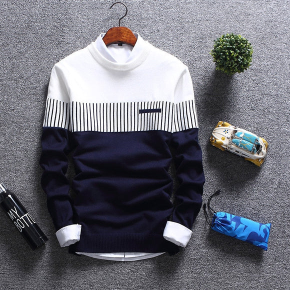 Suéter para hombre. Suéteres de punto a rayas.