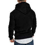Sudadera canguro para hombre de manga larga. Buzo casual con capucha.