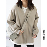 Chaqueta campera chamarra casaca suelta con cuello en V