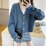 Cardigan Tejido Mujer Casual Oficina Elegante Formal Otoño Invierno
