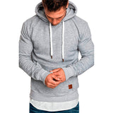 Sudadera canguro para hombre de manga larga. Buzo casual con capucha.