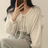 Blusa Tejida Holgada Mujer Cintas Ajustable Otoño Invierno
