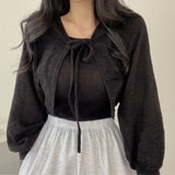 Blusa Tejida Holgada Mujer Cintas Ajustable Otoño Invierno