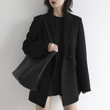 Blazer Saco Chaqueta Mujer Dama Abrigo Elegante Formal Casual Urbano Otoño Invierno Tejido