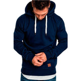 Sudadera canguro para hombre de manga larga. Buzo casual con capucha.