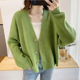 Cardigan Tejido Mujer Casual Oficina Elegante Formal Otoño Invierno