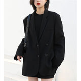 Chaqueta Blazer Mujer Elegante Oficina Formal Blanco Negro