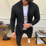 Cárdigan cuello en V para hombre. Suéter de manga larga.