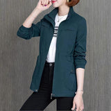 Chaqueta chamarra campera casaca de doble capa para mujer. Abrigo. de mujer con cuello levantado