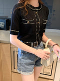 Camisa para mujer. Top blusa de manga cortas con bolsillos para mujer.