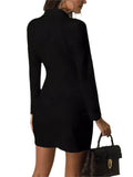 Blazer Elegante Formal Oficina Mujer Largo Vestido Ejecutivo