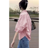 Camisa Algodon Manga Corta Mujer Blusa 2024 Verano Liviana Fashion Casual Vacaciones