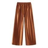 Pantalones Largos Satin Elegantes Formal Fiesta Verano Mujer Dama