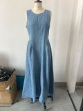 Vestido Solero Primavera Verano Fresco Mujer Espalda Descubierta Cinta Cuello