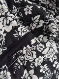Chaqueta chamarra casaca de algodón con cordones y estampado Floral doble para mujer