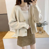 Cardigan Tejido Mujer Casual Oficina Elegante Formal Otoño Invierno
