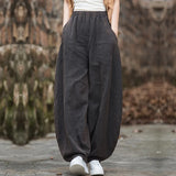 Pantalones Bombachos Cargo Elasticos Trusas Yoga Casual Deportivo Oversize Amplios Algodon Mujer