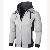 Chaqueta campera chamarra casaca con cremallera para hombre. Abrigo con capucha.