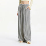 Pantalones Rayas Casual Comodo Ligero Elastico Primavera Verano